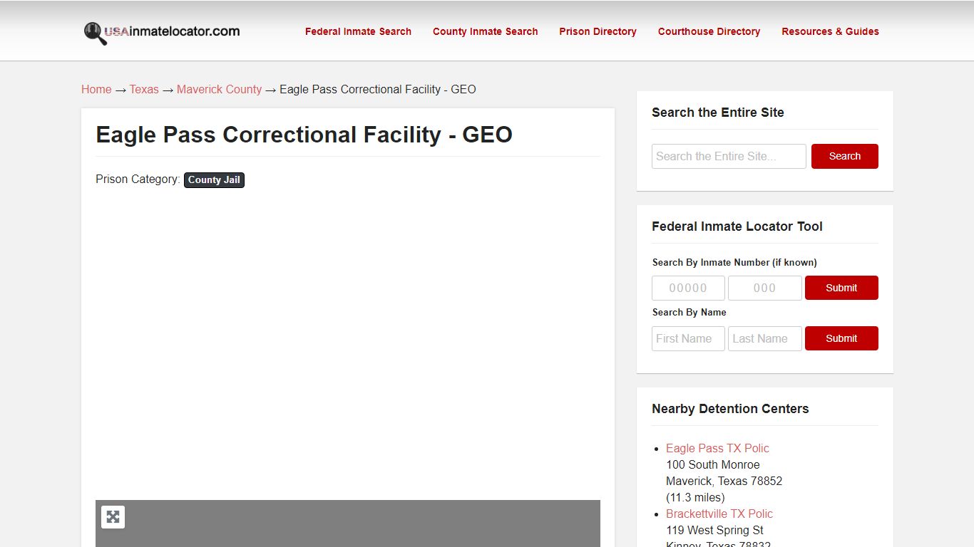 Eagle Pass Correctional Facility – GEO | USA Inmate Locator
